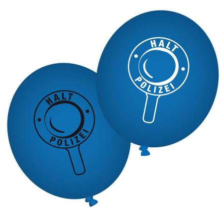 Polizei Luftballon 8 Stück